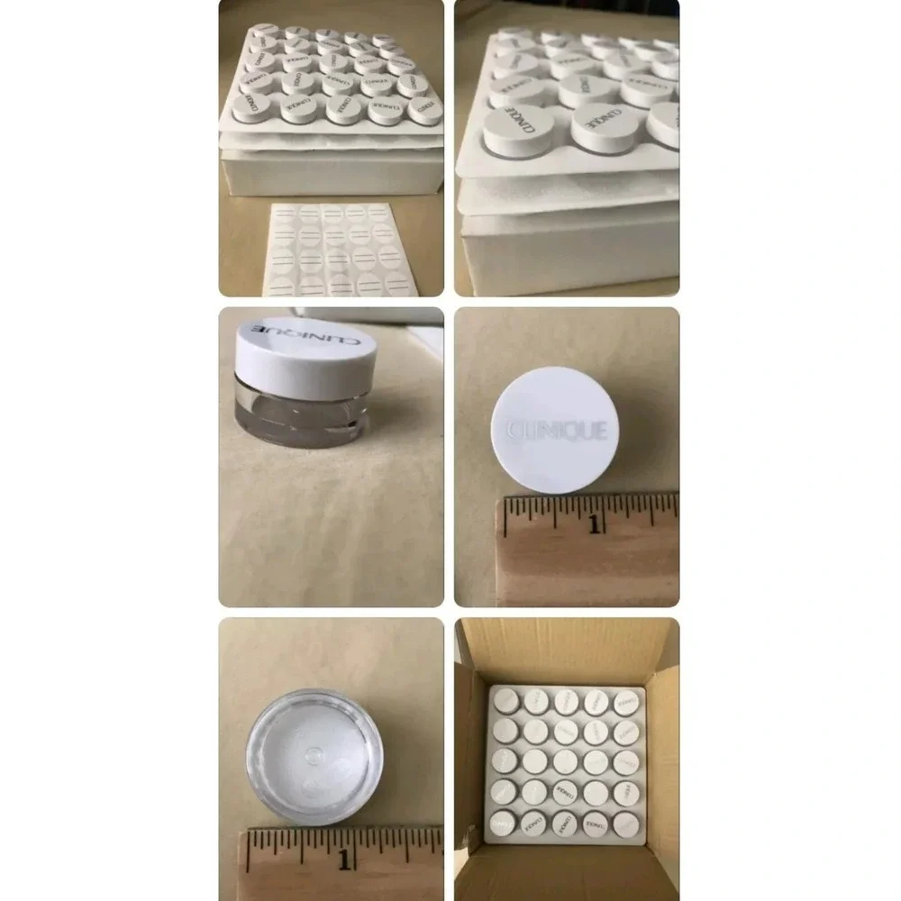 NEW Clinique 4ML- 450 Jars- Makeup Dramming Jars w/Cap Assembled Count Case